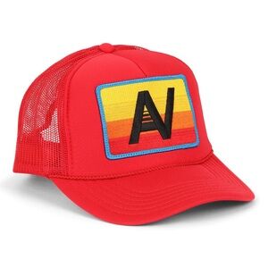 NWT Red Aviator Nation Trucker Hat with Patch